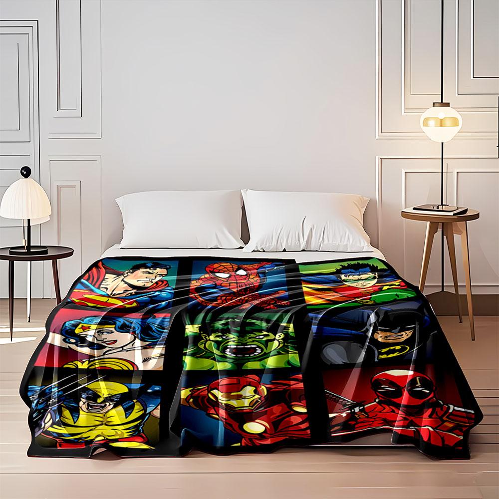 Comic Book Heroes Blanket for all seasons blanket lunch break throw gift