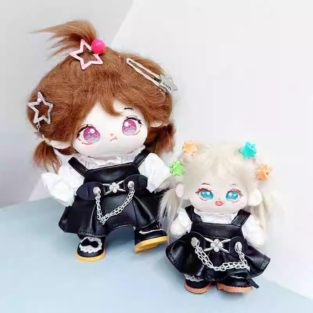 Niannyyhouse 10cm~15cm 20cm Plush Toy Clothes: White Shirt, Black Skirt, Cotton Doll, Dress-up Accessories (10cm~15cm)
