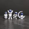 1-4PCS Astronaut Figure Toy Desktop Ornaments Resin Outer Space Birthday Cake Dolls Spaceman Model for Kids Funny Gift