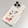 Cartoon Sausage Dog Design Transparent Phone Case Suitable for iPhone 17 16 15 14 13 12 11 Pro/Max/Plus Anti Drop and Shockproof