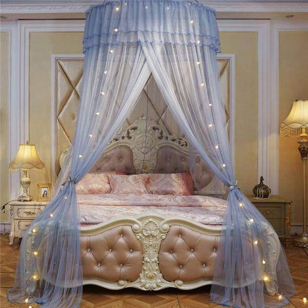 Síťka proti komárům na postel Kupole Baldachýn Princess Lace Síť na postel Závěs Moskytiéra pro montáž na strop Bezplatná instalace Baldachýn postele