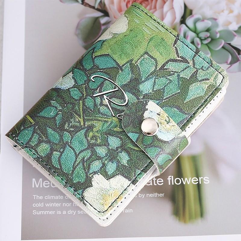New Floral Card Bag Multiple Cards Slots ID Bank Credit Card Covers for Women Large Capacity Card Holders