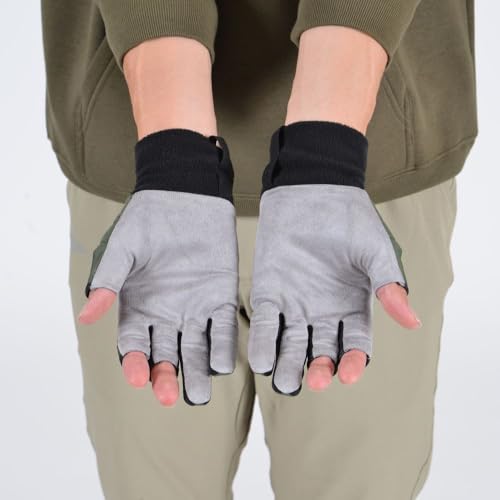 Free Knot Solfiber FOURON Insulated Gloves, 3-Leg Cut, Medium, Olive, Y4617-M-64