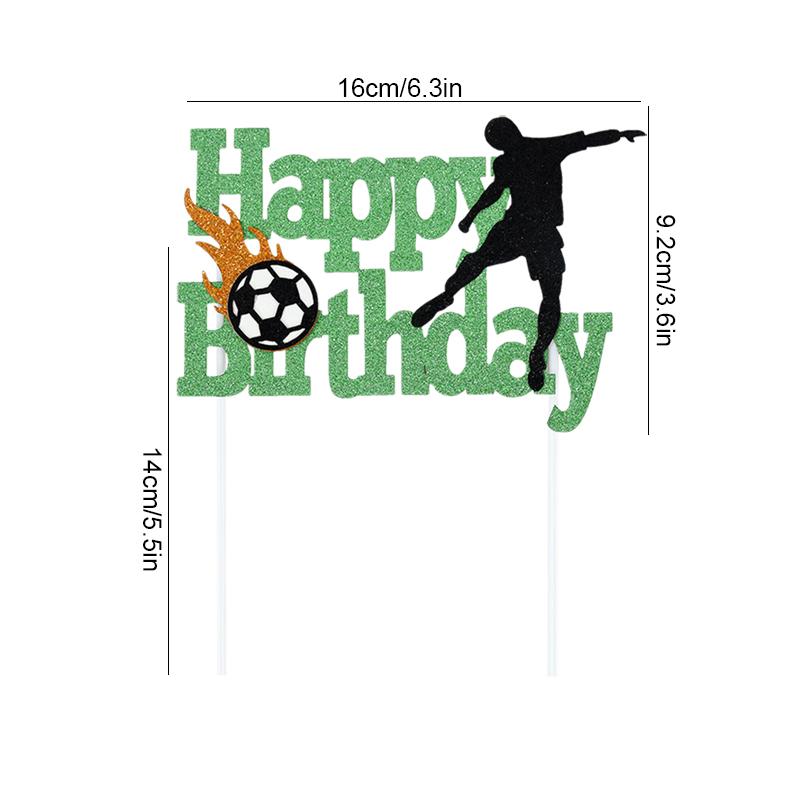 Fotbalová párty Všechno nejlepší k narozeninám Topper na dort Děti Chlapci Fotbal Sportovní téma Narozeninová dekorace Potřeby