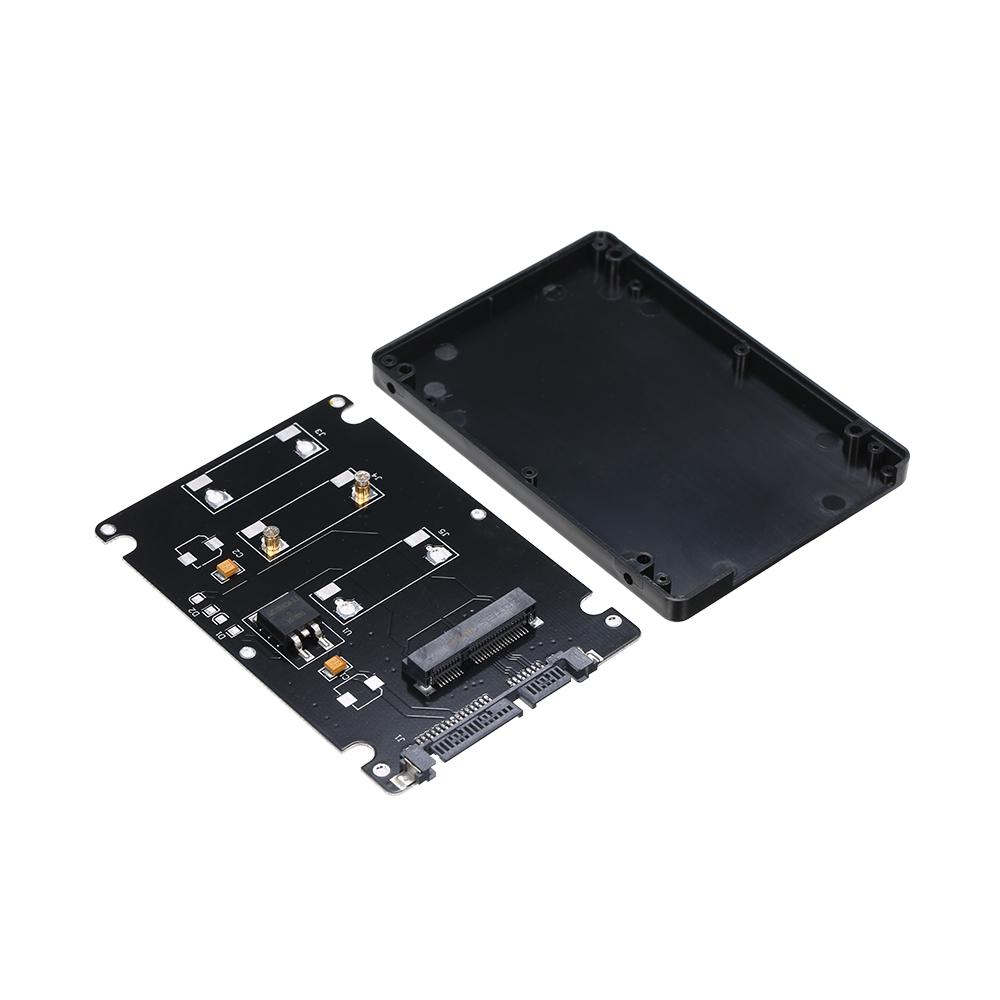 mSATA to SATA Enclosure mSATA to 2.5 SATA Adapter SSD Hard Drive Converter to SATA 3.0 Card with Case (Not Inclube Hard