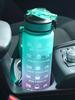 One-pack Color-changing Water Cup Portable Scale Simple And Fashionable Outdoor Space Cup 1000ML With Straw