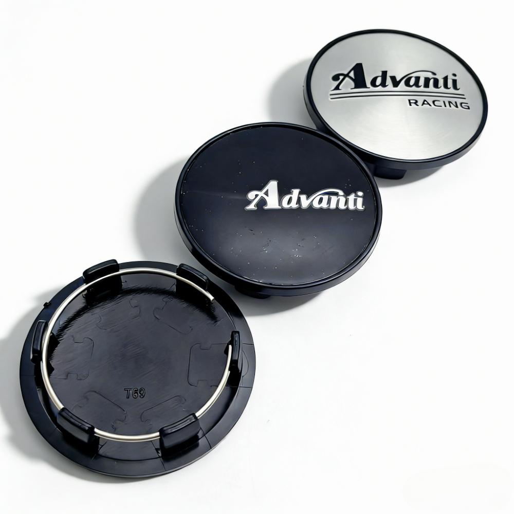 4pcs Advanti Racing Logo Emblem Car Wheel Center Caps 69MM Clips 56MM Wheels Hub Dust Cap Rim Hubcaps Cover Replace Accessories