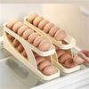 Egg Storage Box Egg Rolling Style Egg Holder For Refrigerator Double Layer Refrigerator Side Door Antidrop Kitchen Storage Box