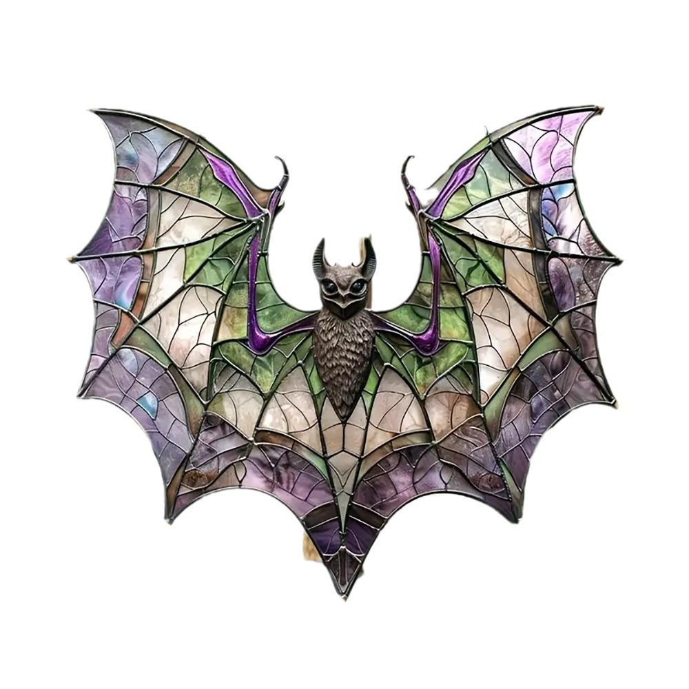 Imitation Stained Glass Style Acrylic Bat Suncatcher Contemporary Bat Hanger Pendant  Window Panel