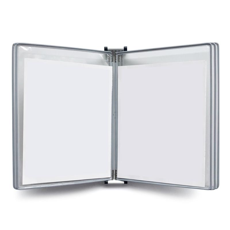Wall Mounted Reference System Display Board, 5 Easy-Loading Pocket for Warehouse, Workshop серый
