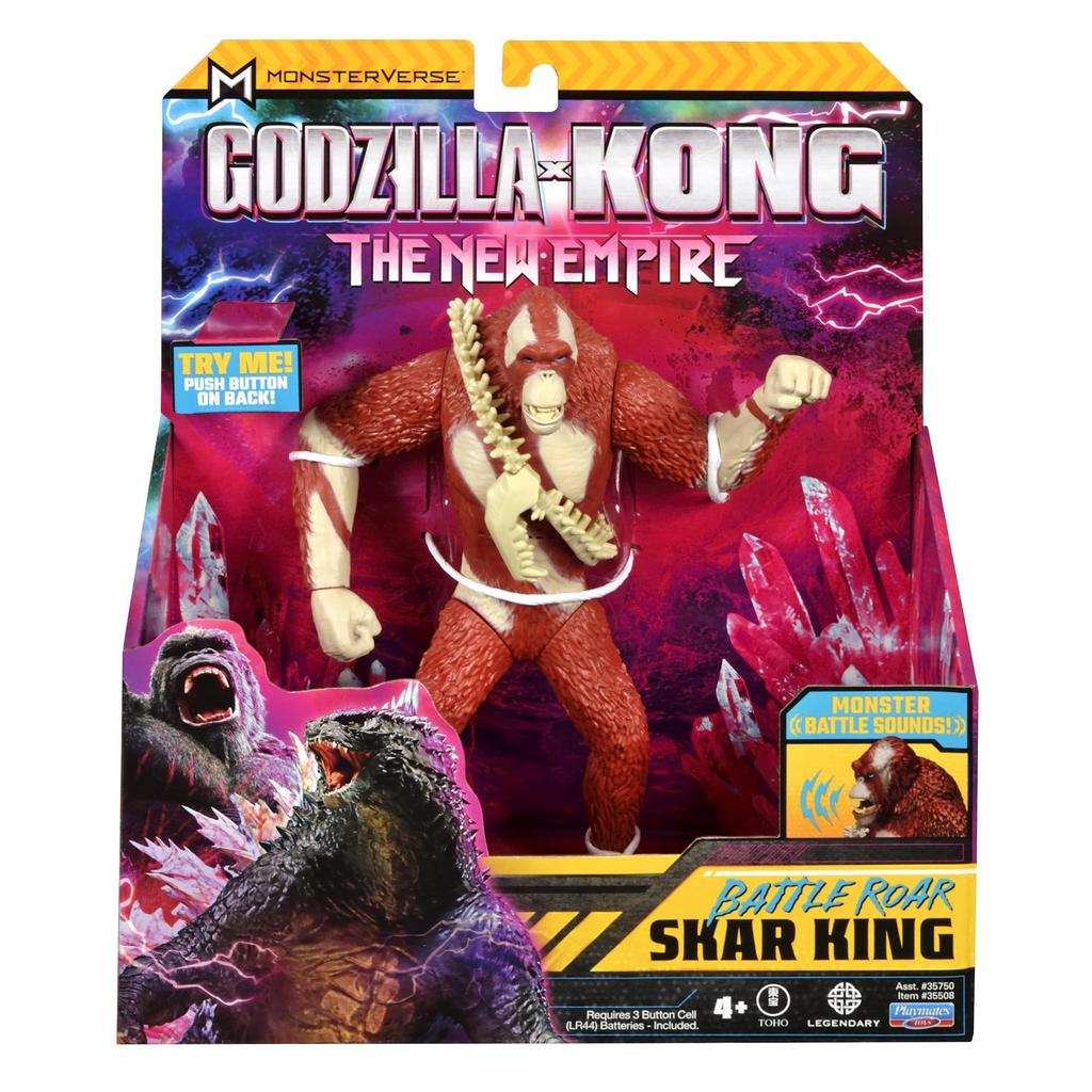 Playmates Toys Godzilla x Kong Battle Roar Scarking Figur, 18 cm