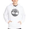 Timberland Felpa con cappuccio in maglia stampata con logo da uomo Felpe Bianca A28HZ-P54