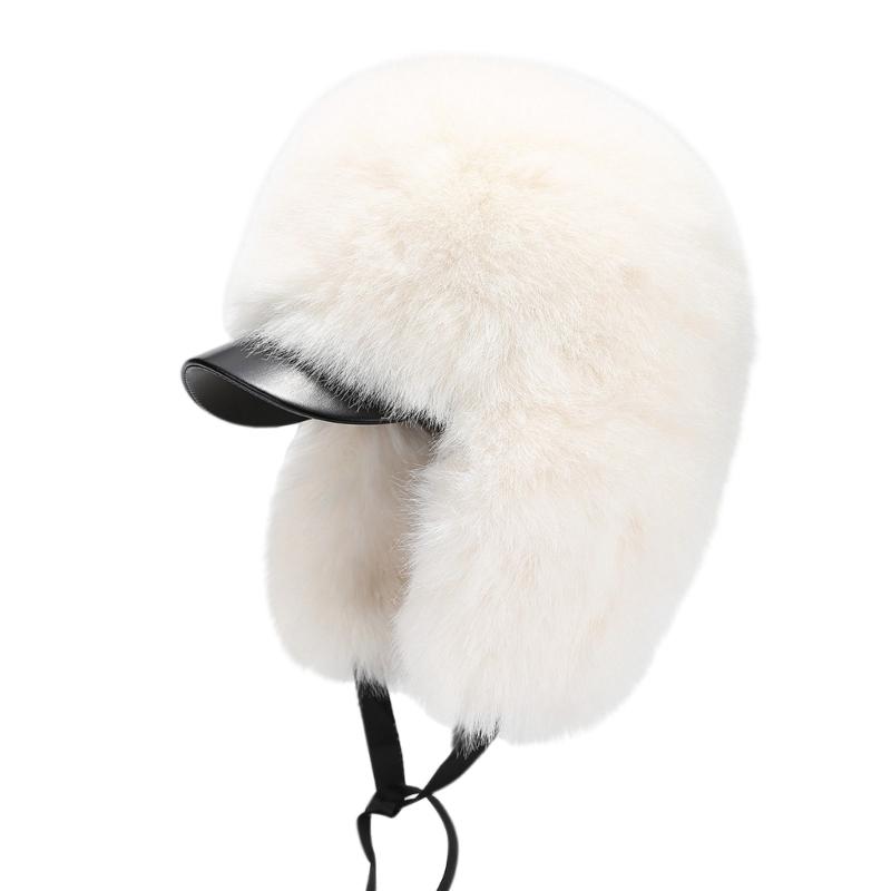 

Furry Plush Ushanka Caps for Teens And Women Windproof Thick Trapper Hat Warm Pullover Hat Outdoor Winter Activity Hat