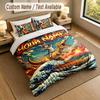 Cat Theme Personalized 3Pcs Bedding Set Custom Text & Name 1 Sheet 2 Pillowcases Household Bedding 1pc