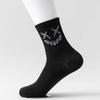 5 Pairs of Men's/women's Long Socks Made of Cotton, Soft and Breathable. Spring and Summer Couple DEVIL'S Mid Length Socks