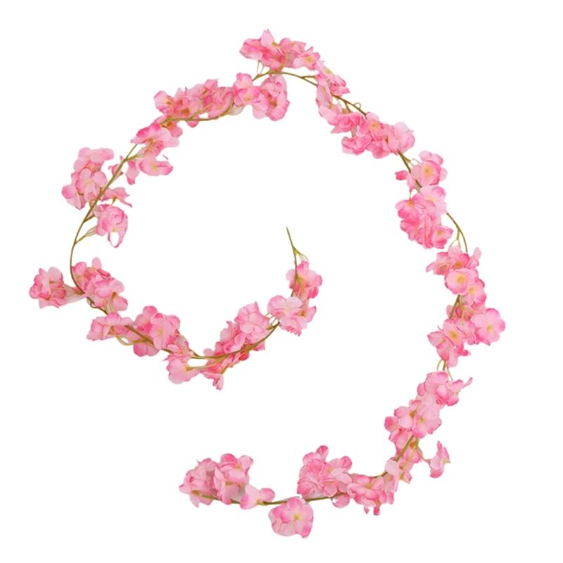 Flexible Blossom Branch Realistic Petal Texture Hanging Flower Decoration For Indoor Outdoor Event 180cm