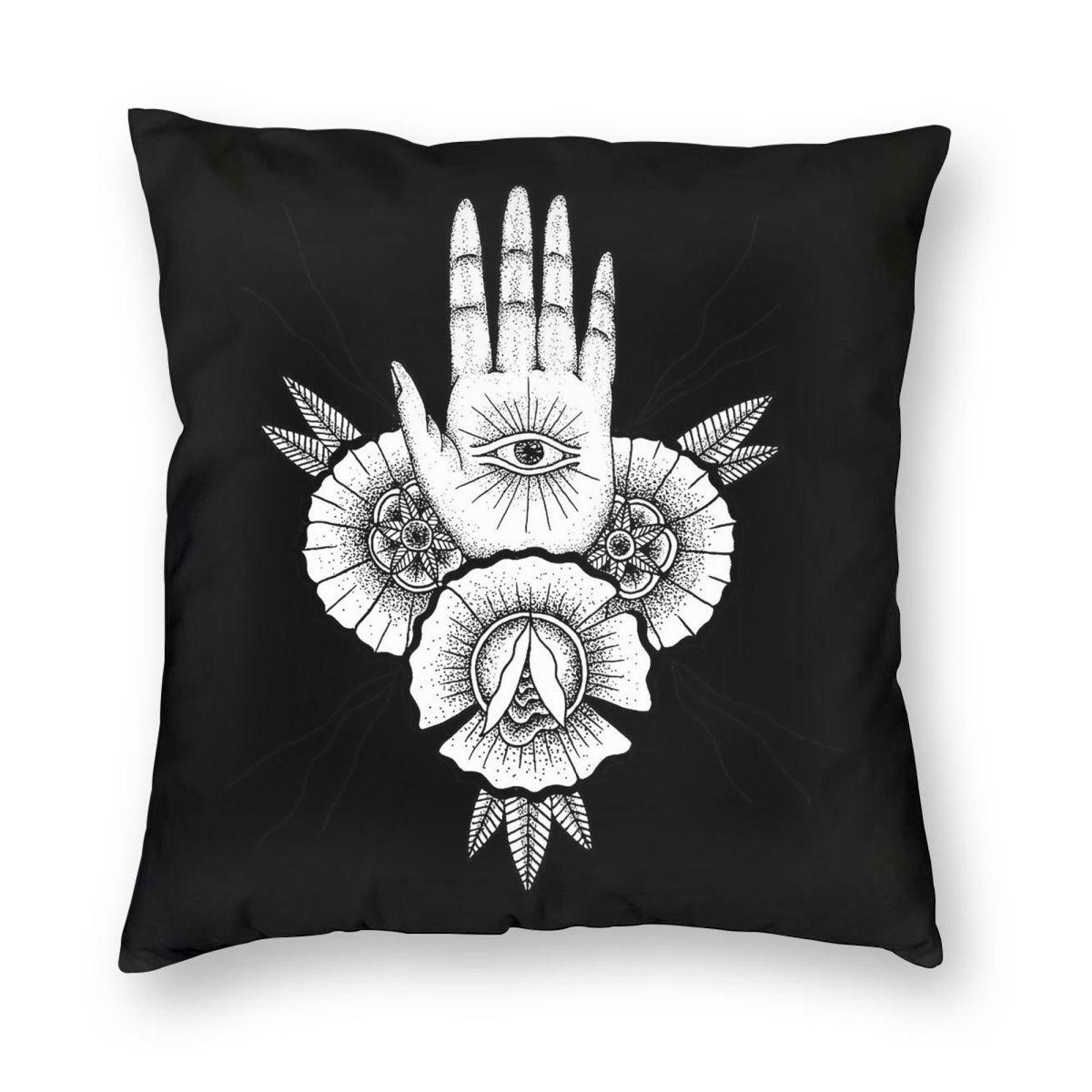 Truth Do You See What I See Pillowcase Polyester Linen Velvet Creative Zip Decorative Throw Pillow Case Home Cushion Cover Peach skin 18*18(CM)-1Pcs