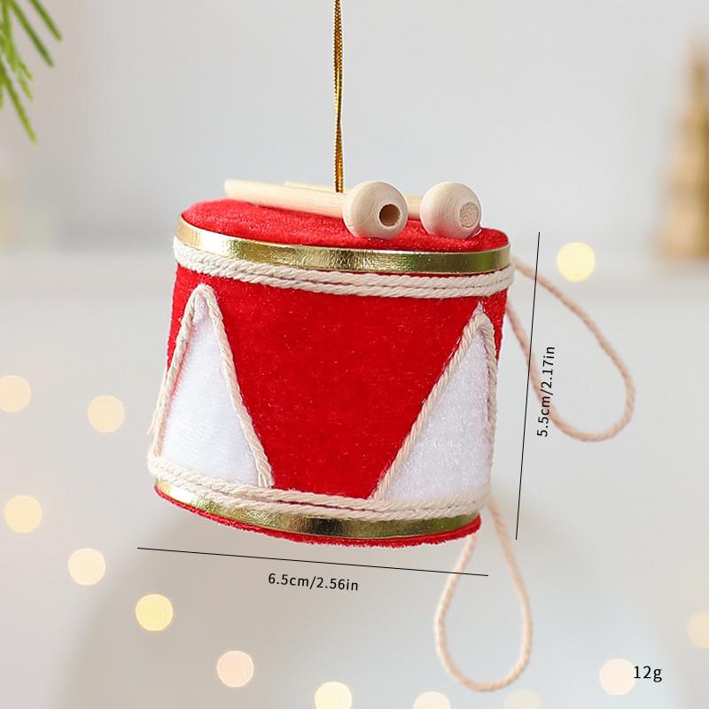 Christmas Tree Ornament With Drum And Hat Decor For Holiday Festivities