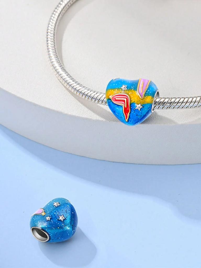 Copper Plated Original Starry Sky Of Love Beads Fit Bracelet Women'S Jewelry Gift