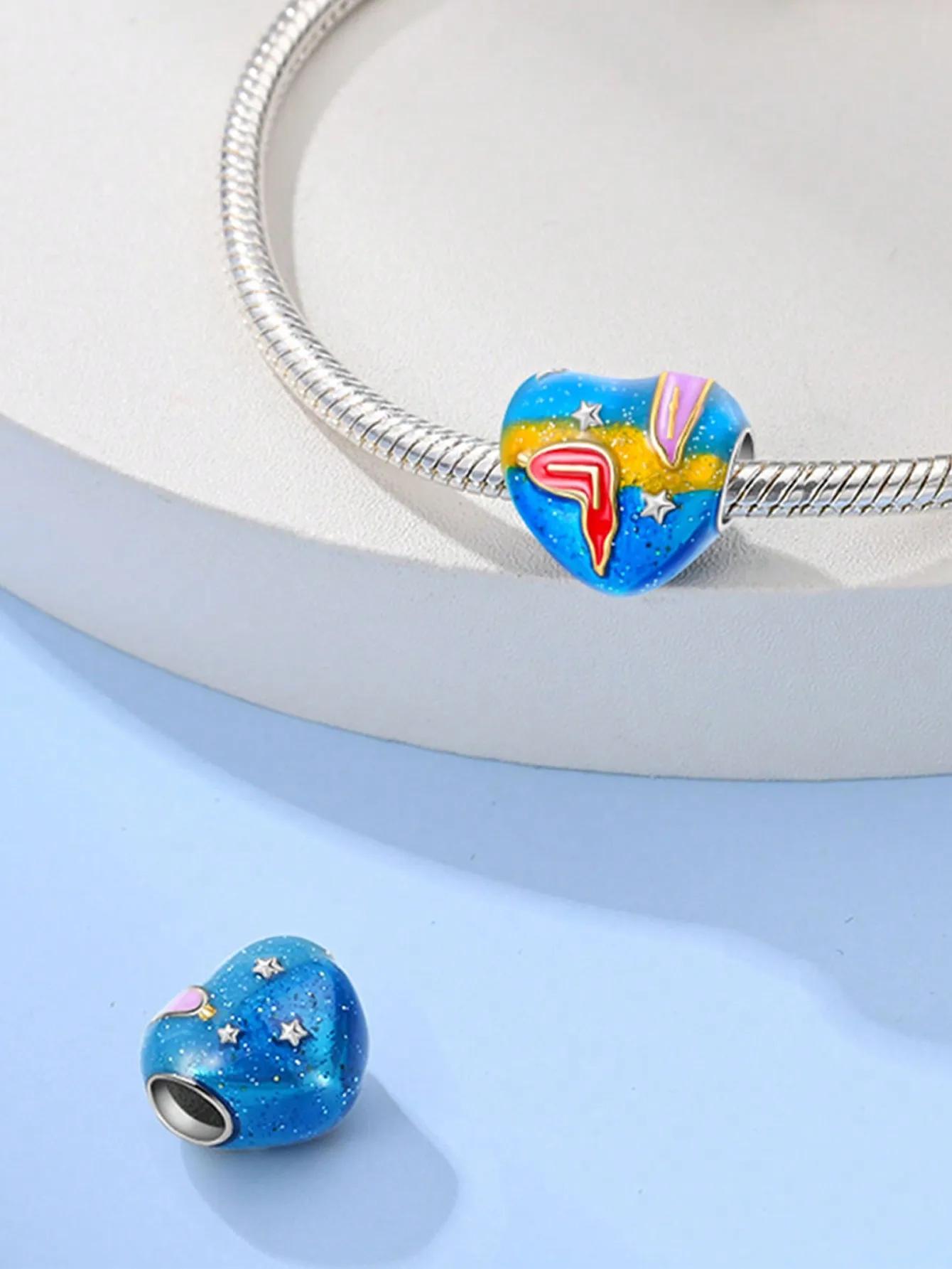 

copper Plated Authentic Starry Sky of Love Bead Charms Compatible With Bracelets Womens Jewellery Gift High Quality