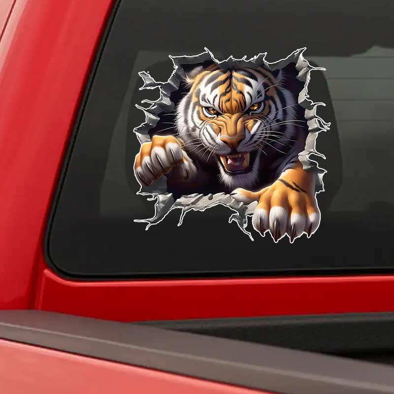 Fierce Tiger Car Sticker Vinyl Decal Waterproof Rear Window Motorcycle Camper Bumper Truck Laptop Decoration X15