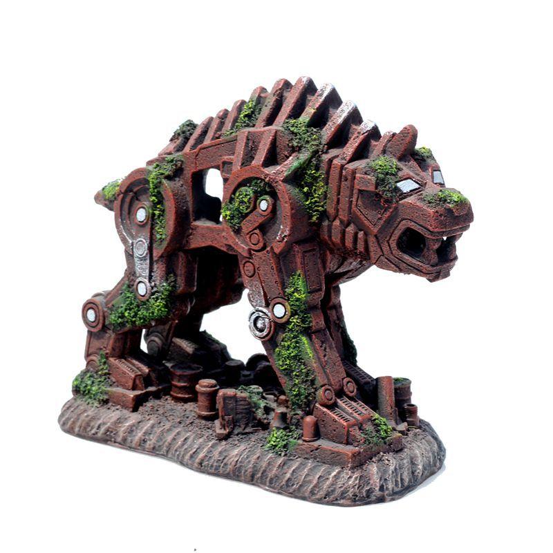 Autobot Robot Dog Shape Aquarium Landscape Decorations Simulation Fish Tank Accessories Ornaments Resin Crafts Eco-friendly Pet