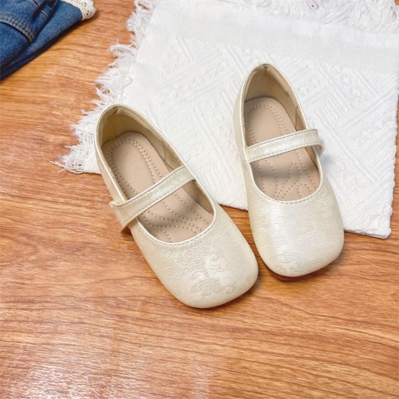 Children's Hanfu Embroidered Shoes New Girls Baby Soft-soled Shoes Little Girl Spring and Autumn Princess Leather Shoes Single Shoes