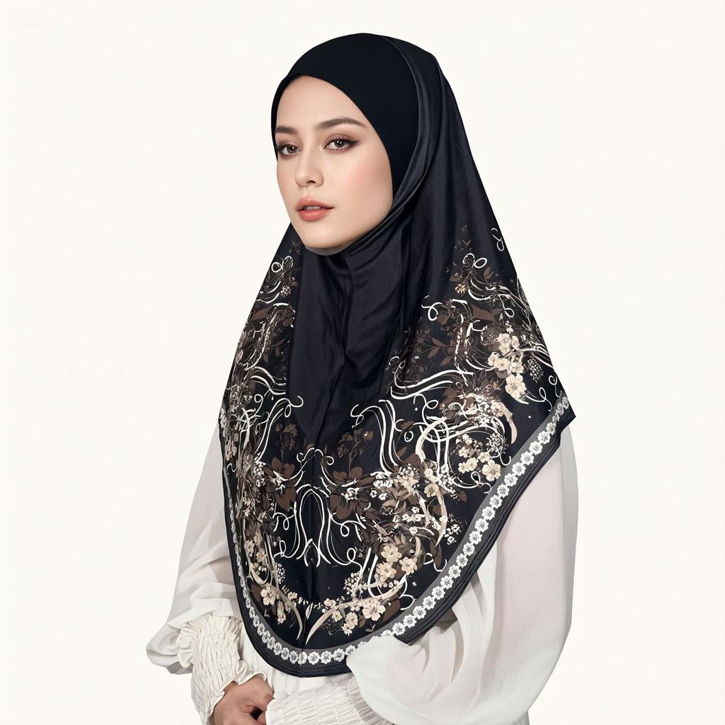 Malaysia Women Print Hijabs Shawl Arab Head Wrap Bonnet Long Scarf Scarves