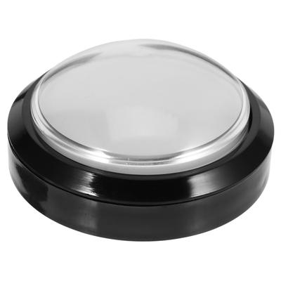 NUOBESTY LED-beleuchteter 100mm Kuppel-Druckknopf, Weiß, Selbstzurücksetzender Mikroschalter, ABS-Gehäuse, Quiz-Summer für Arcade, DIY, Klassenzimmer und Partys