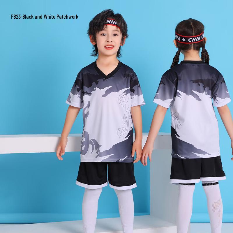 Kids' Quick-Dry Soccer Kit: Boys & Girls Youth Team Training Jersey