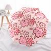 1pc Cherry Blossom Pattern Automatic Umbrella - Stylish, Durable, with 8-Rib Manual Open Design, Elegant Black Handleyy250920132
