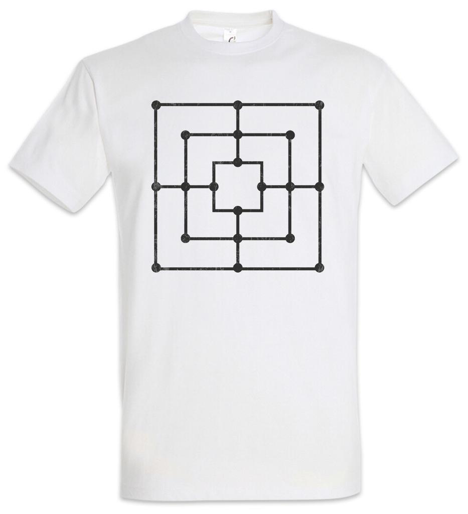 Nine Men's Morris T-Shirt Mens Womens Tees Top Retro Board Game Mill Mills Gamer