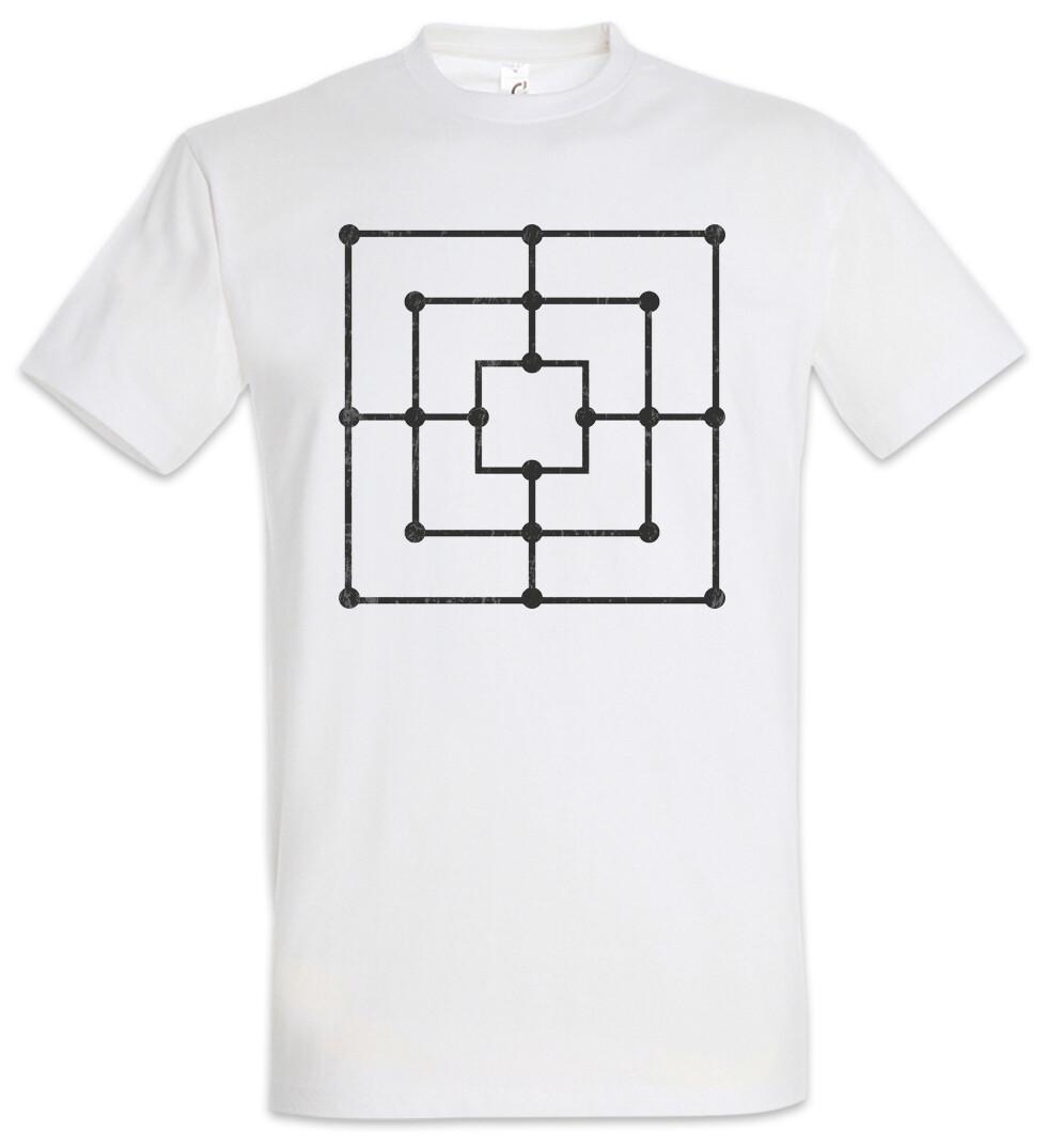 

Nine Men s Morris T-Shirt Mens Womens Tees Top Retro Board Game Mill Mills Gamer 2XL