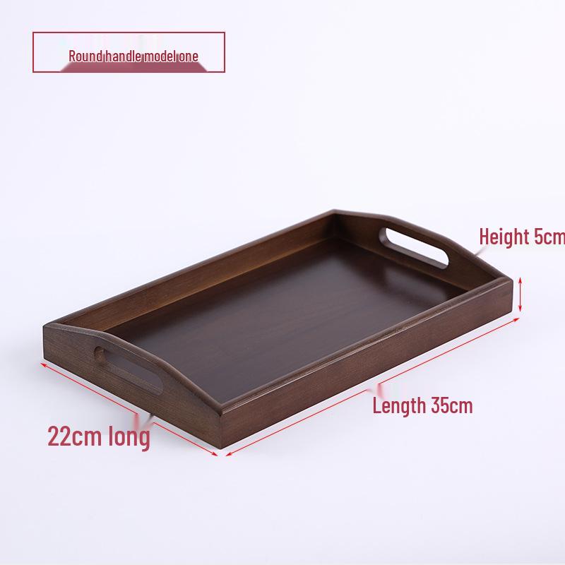 Bamboo & Wood Rectangular Tea Tray: Portable Serving Tray for Home, Restaurant, Hotel, Bread, Confinement, or Barbecue.
