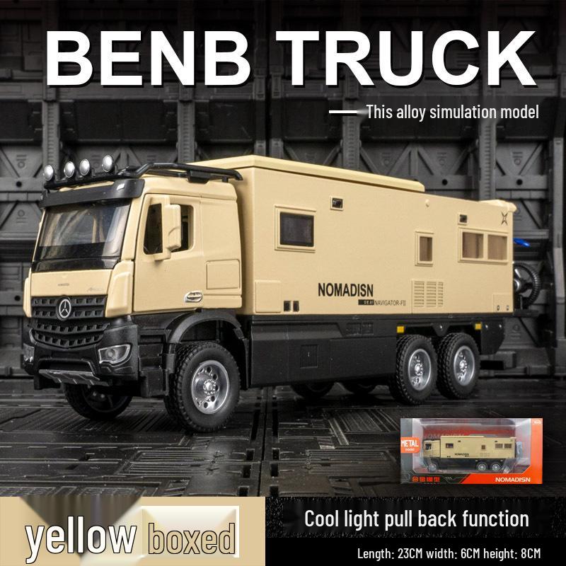 

Грузовой навигатор Mercedes-Benz A3217: Металлическая модель автомобиля со звуком, светом, инерционным механизмом и мини-мотоциклом.