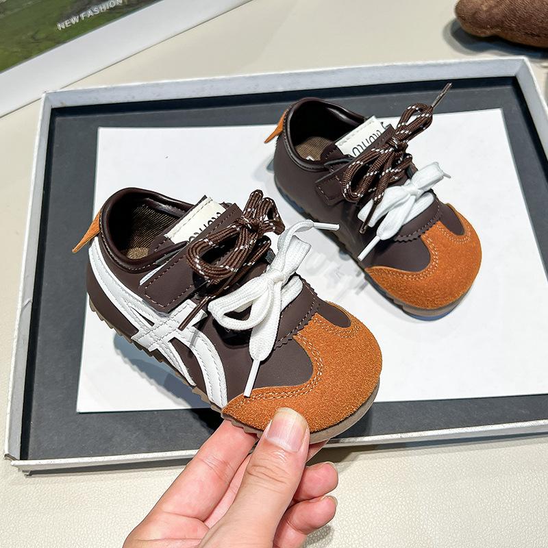 

2025 autumn new children s Forrest Gump shoes Korean version of soft-soled boys shoes breathable girls casual sports shoes lightweight 25 коричневый