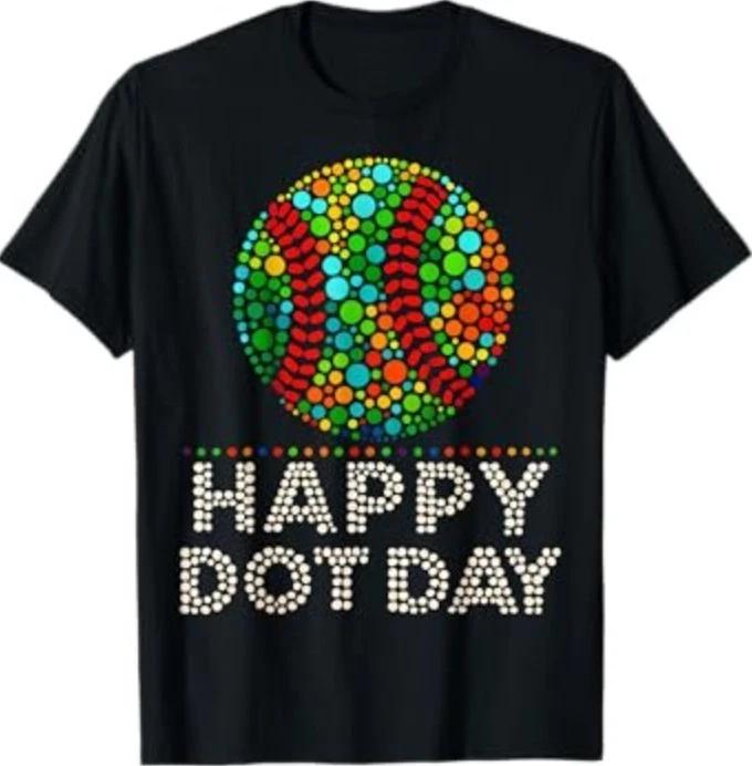 Happy Dot Day Baseball Dots T-Shirt XXL