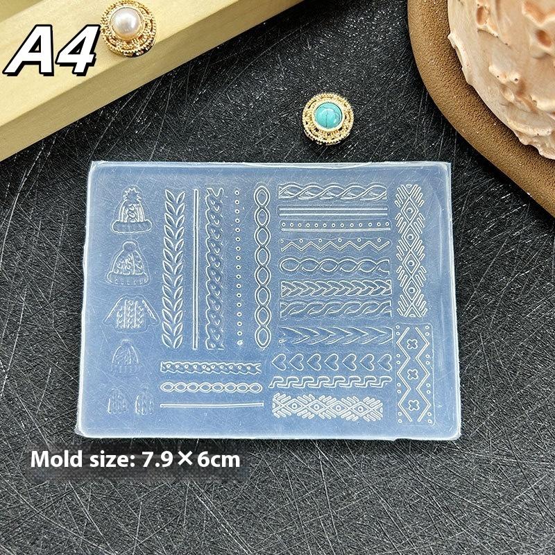 3D Silicone Relief Nails Templates Flowers Butterfly Knot Nail Mold Diy Nail Art Decor Manicure Design Tools