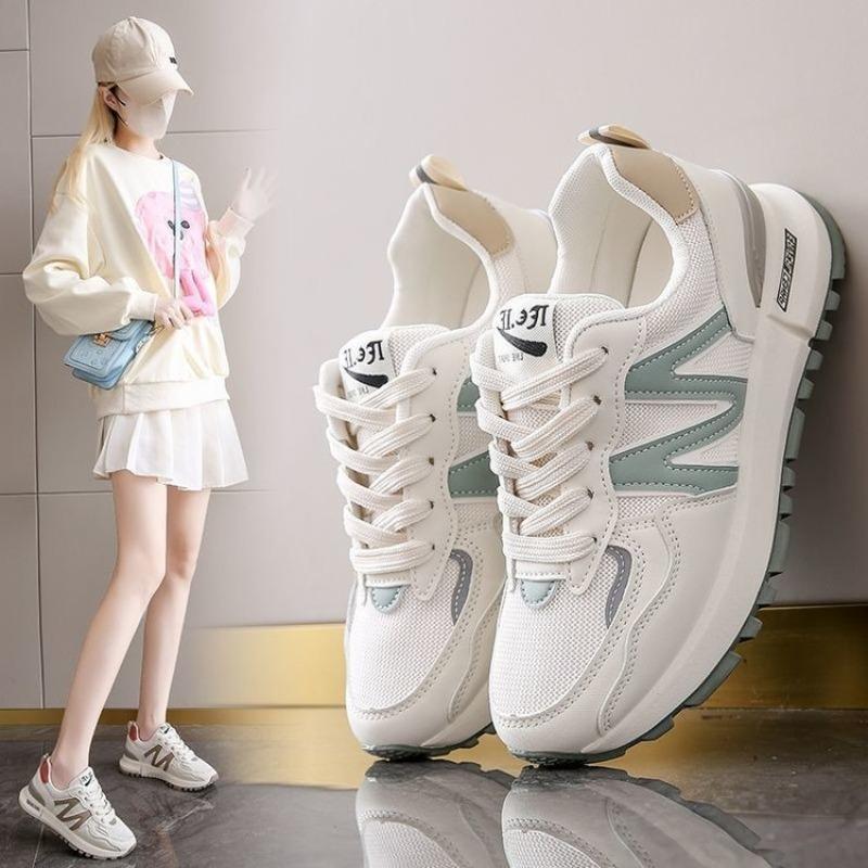 Sneakers women's new platform mesh heightening dad shoes retro versatile student casual shoes