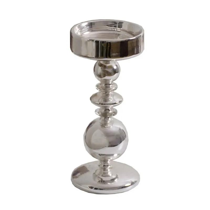 Französische Kerzenständer-Dekoration, romantische Wohnkultur, Kerzenhalter, Hochzeitsdekorationen, Wohnzimmer-Desktop-Dekoration, Glasvase