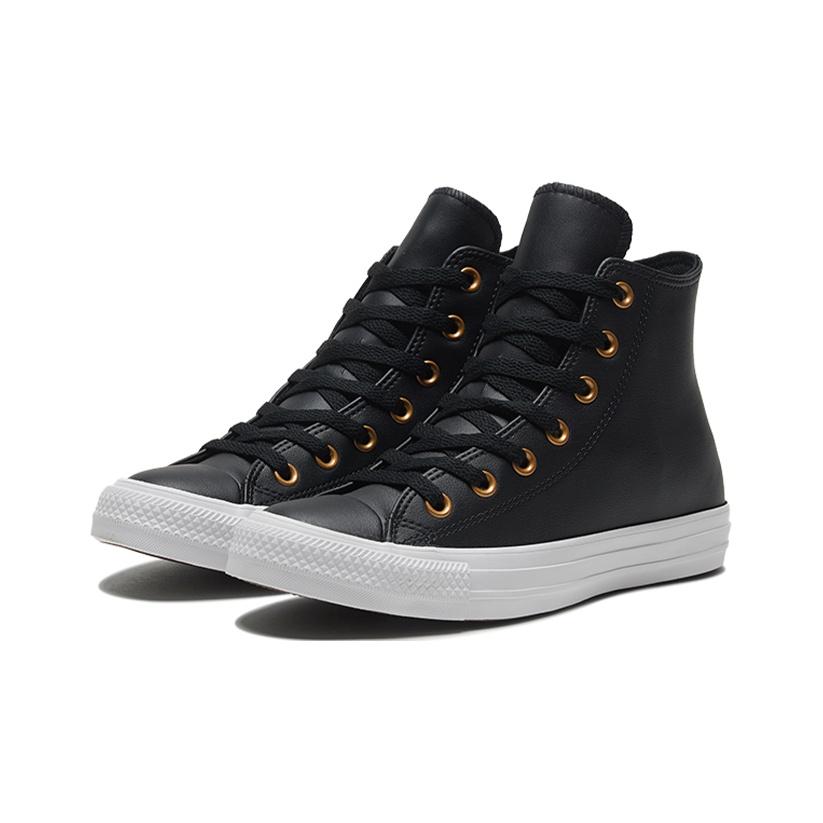 Converse Chuck Taylor All Star Slip Resistant Durable High Top Skate Shoes Women Sneakers Black Gold 568659C