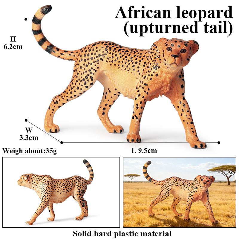 Oenux Animale Sălbatice Africane Simulare Ghepard Sălbatic Leopard de Zăpadă Jaguar Figurină de Acțiune Figurine Model PVC Educativ Jucării pentru Copii