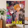 Chainsaw Man Magazine Cover Wall Tapestry  Dynamic Denji  Aki Art Shonen Aesthetic Trendy Room Decor for Anime  Manga Fans