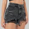 Damen-Jeansshorts im Used-Look – Lässige Hotpants mit ausgefranstem Saum