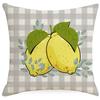 Modern Simple Summer Lemon Print Pillowcase Yellow-green Linen Cushion Cover Nordic Sofa Cushion