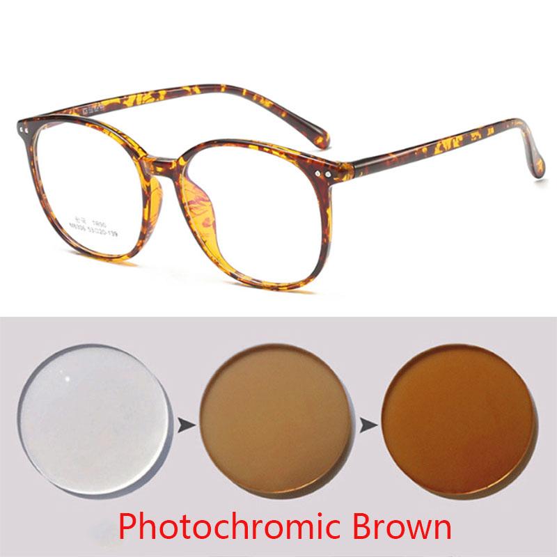 -1 -1.5 -2 -2.5 -3 -3.5 -4 -4.5 -5.0 -5.5 -6.0 Classic Rivets Big Round Myopia Glasses With Degree Women Men Black Glasses Frame