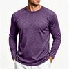 Men's Color Long Sleeve T-Shirt Casual Base Layer Tee for Spring