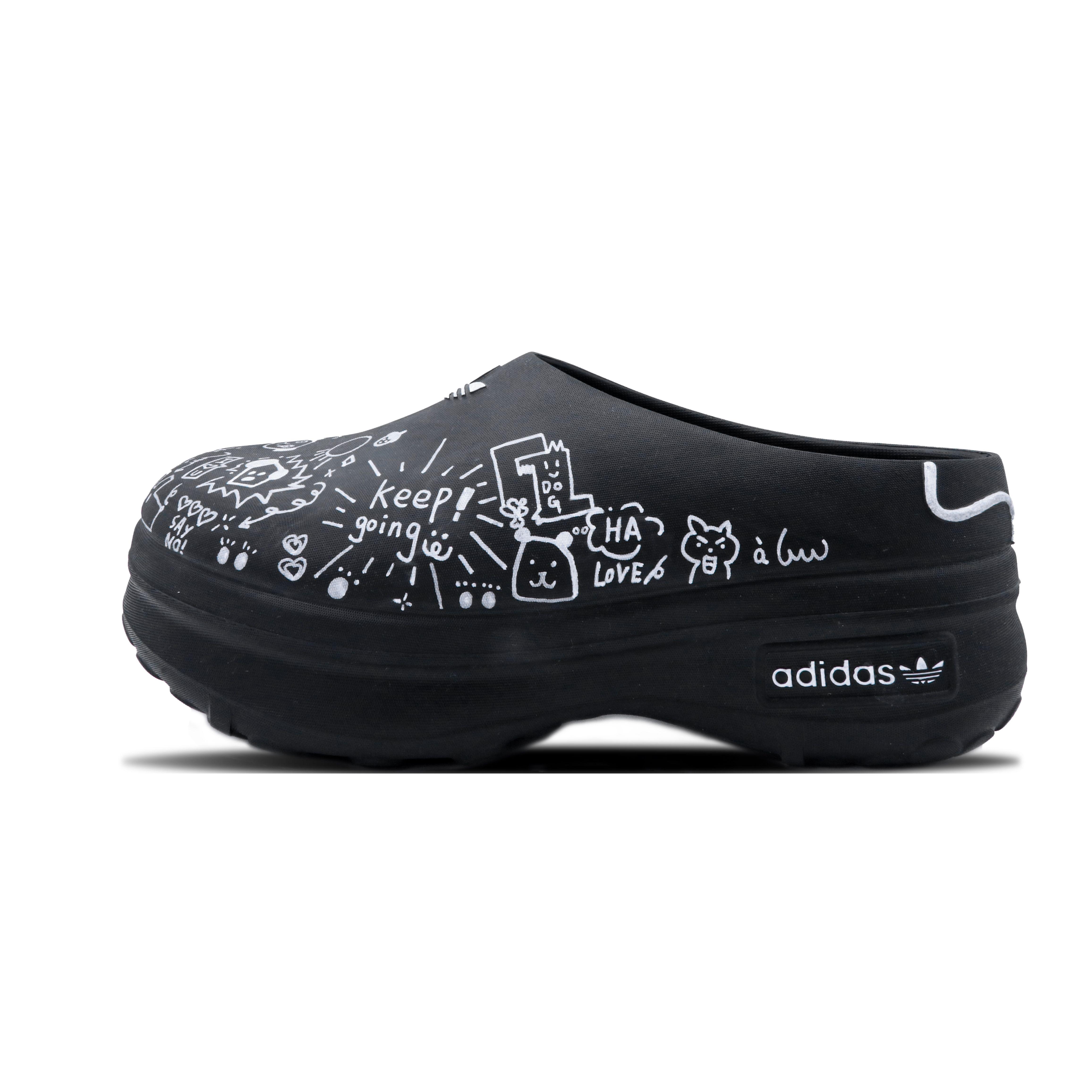 Adidas Originals AdiFOM Stan Smith Мюли Резиновая подошва Закрытый носок Шлепанцы Женские Черно-белые IE4626(Команда147-) 39⅓