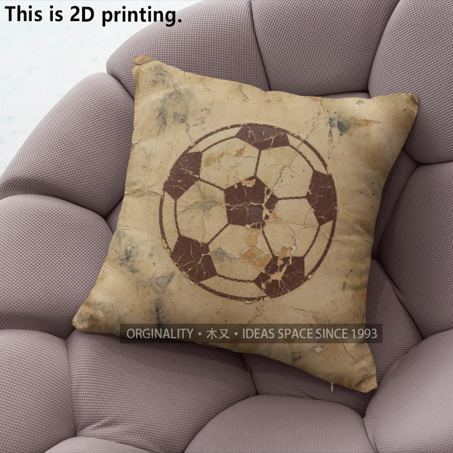 Vintage Sporty Football Soccer Print Throw Pillow Covers Pattern Cushion Cover Suitable For Sofa Bedroom Car Pillow Cover