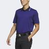 Adidas Primeknit Short Sleeve Polo Shirt Men Polo Shirts Black Clear-Blue HS7589